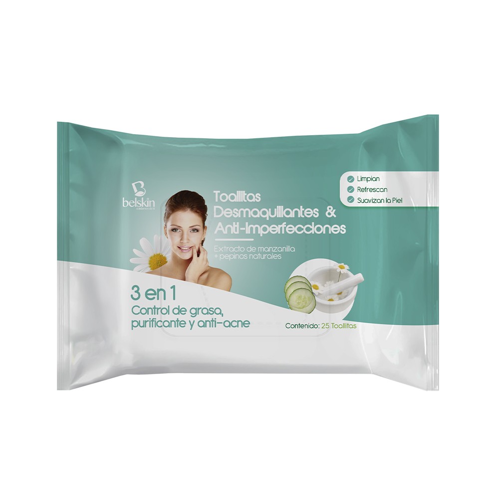 3-in-1 makeup remover wipes