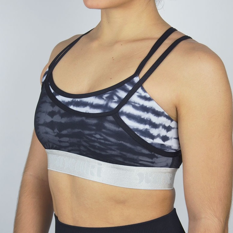 Trendy Mesh and Straps Sport Bra