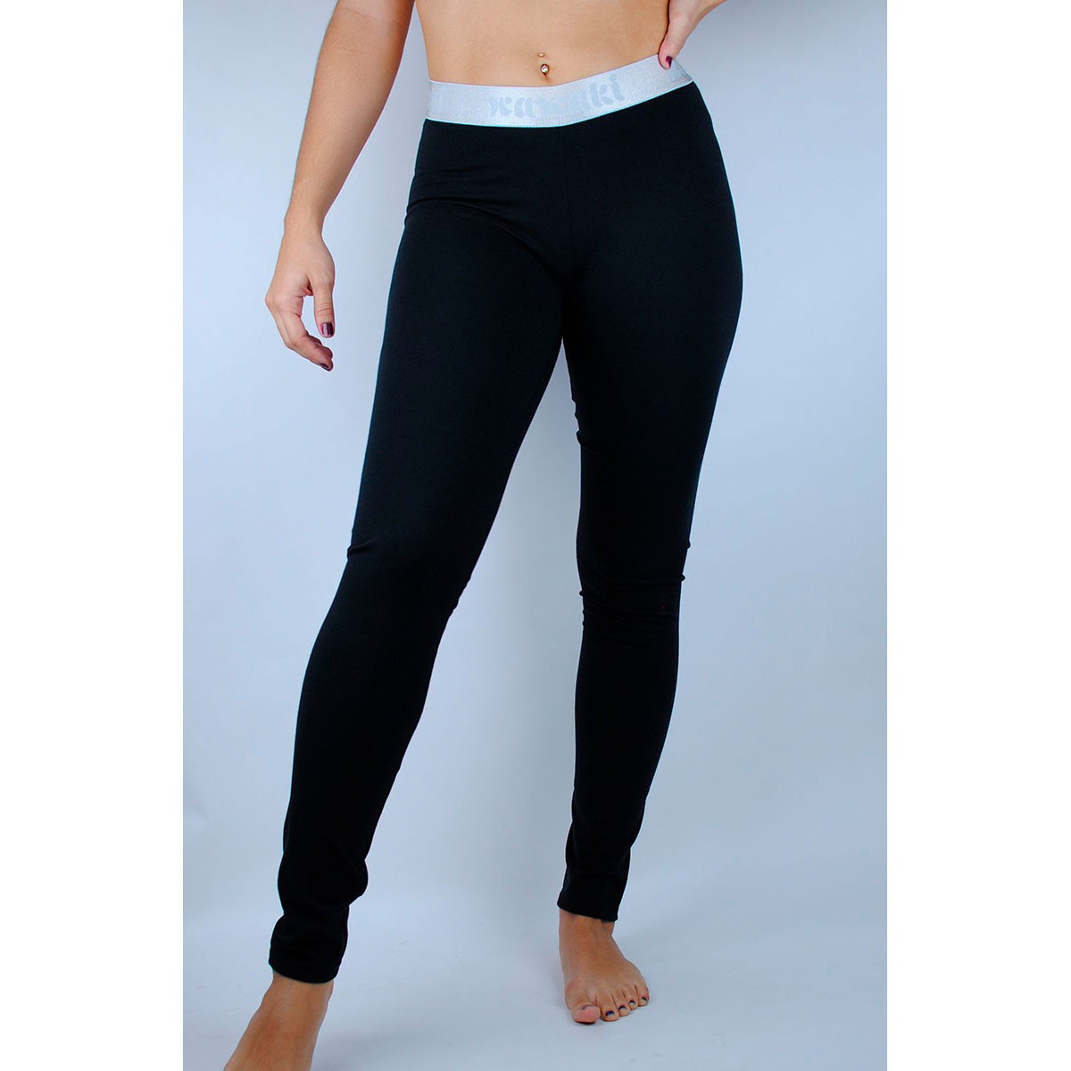 Black Cotton Basic Leggings