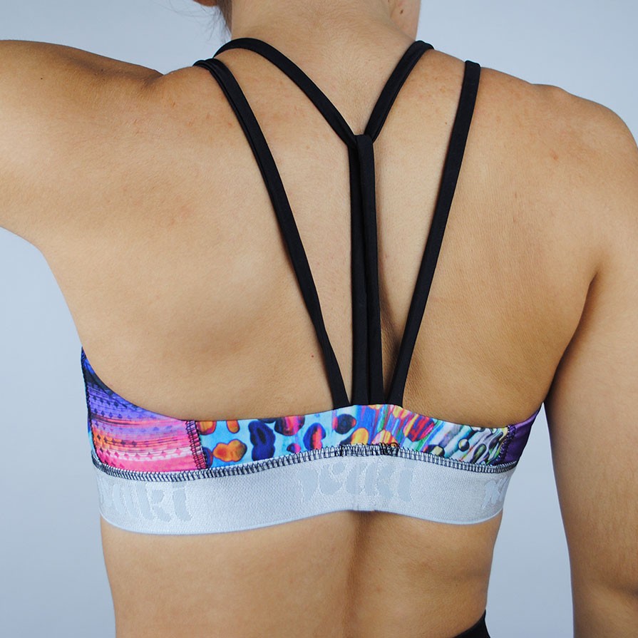 Patchwork sports bra