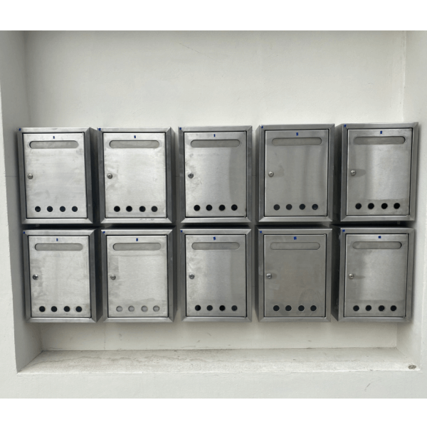 Stainless Steel Custom Made Mailboxes.