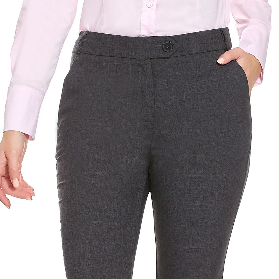 Pierre Cardin Dress Pants / Elegant Formfitting Design / Durable Color Dark Gray Trousers