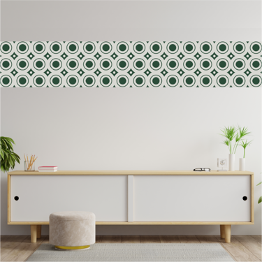 DECORATIVE BORDER - GREEN DOTS