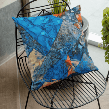 CUSHION - BLUE ART