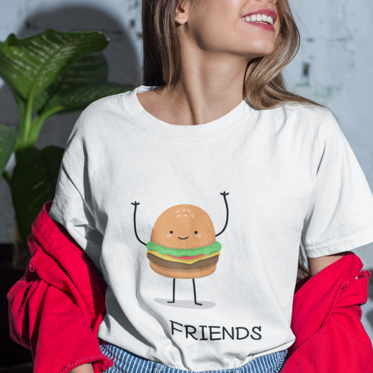 T Shirt for Woman- Customizable T shirt- Sublimated Shirt-Burgers printed