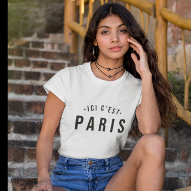 T Shirt for Woman- Customizable T shirt- Sublimated Shirt- Paris printed