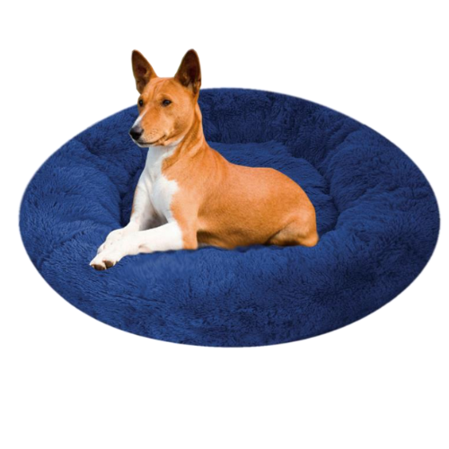Anti-Stress Navy Blue Dog Bed