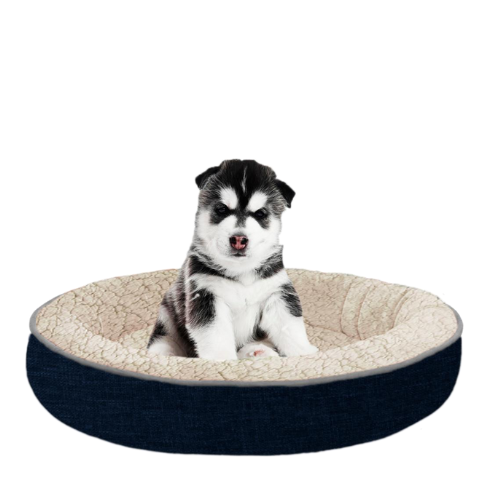 Nest Type Navy Blue Color Pet Bed