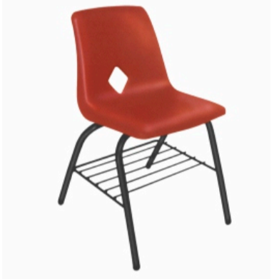 School Chair with Underneath Tray for Students