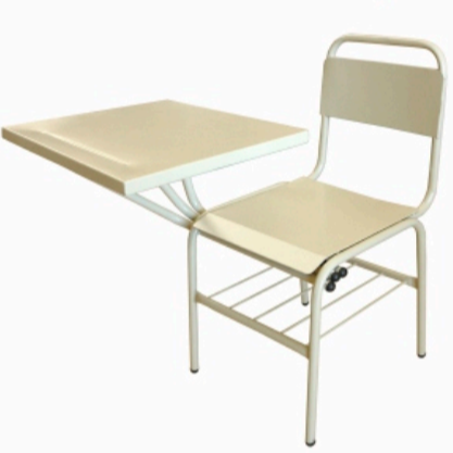 Metal School Chair with Desk Combo