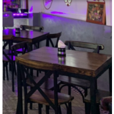 Space-Saving Table Set / Classy Square Indoor Table / Outdoor Restaurant Table Crossback Model