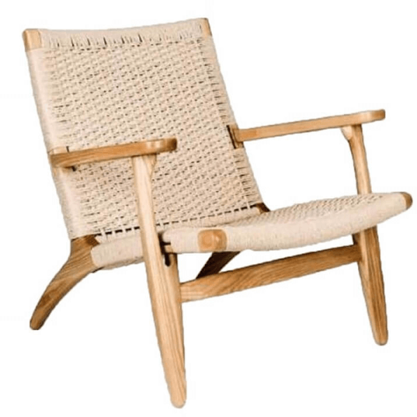 CH25 Lung Chair Style Teak Wood / Teak Lounge Chair / Wood Lounger Seat / Stylish Teak Seating