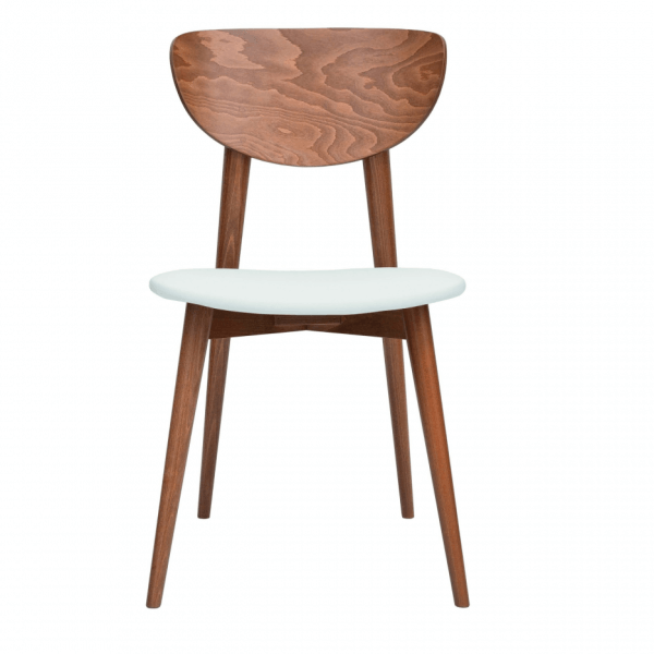 Nordic Air White Leather Chair / Modern Dining Chair / Scandinavian Design