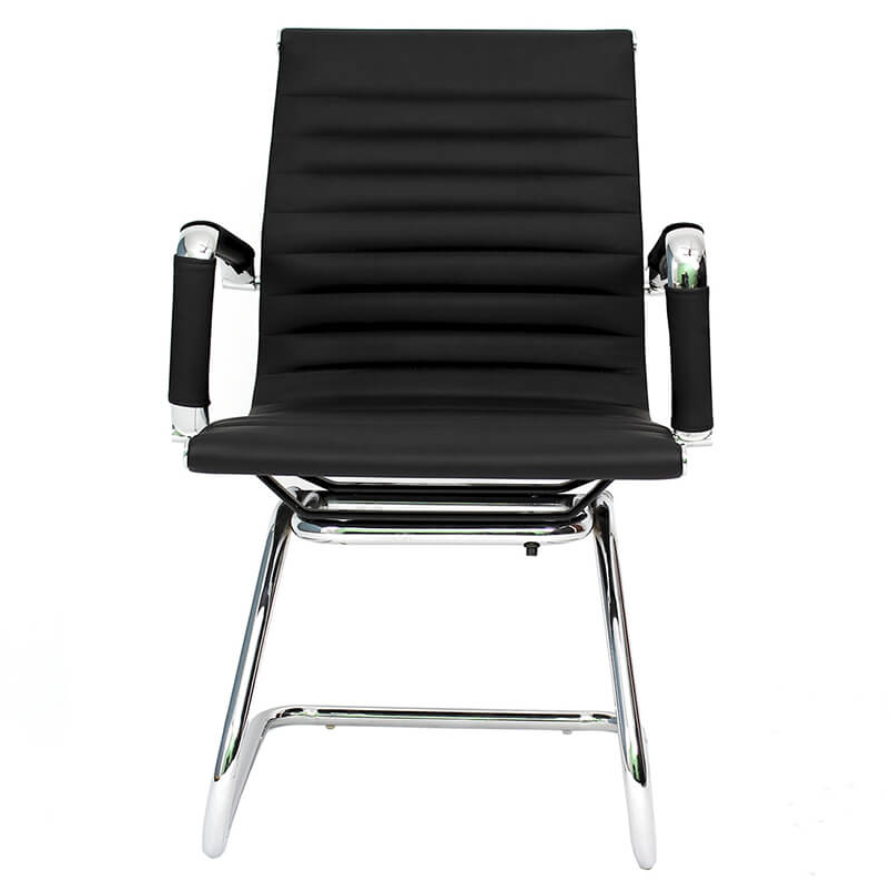 Executive Desk Seating / Eames Aluminum Group Sleigh Style Office Chair / Versatile Desk Chairs