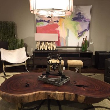 Statement Live Edge Coffee Table / Wide Wood Slab Table / Modern Rustic Centerpiece