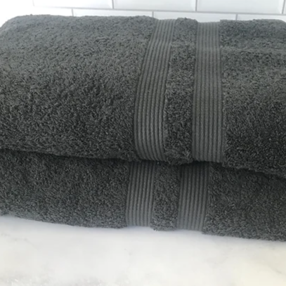 Pack of 2 Gray Bath Towels