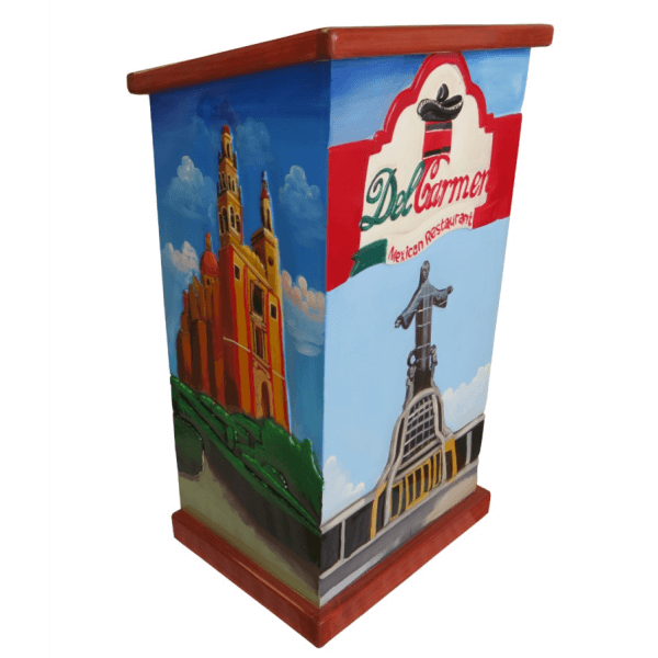 Restaurant Reception Desk / Cafe Welcome Counter / Diner Check-In Station