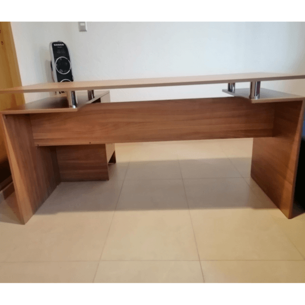 Made-to-Order Wooden Desks  / Bespoke Wooden Office Computer L-Shaped Desk with Drawers