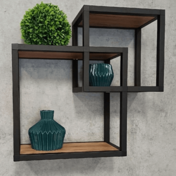 Interlocking Cube Shelves / Easy-Install Floating Wall Decor / Bedroom Storage Display