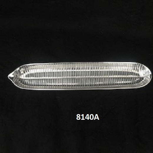 Pewter Snack Platters - BAGETTE BANANA LEAF MED