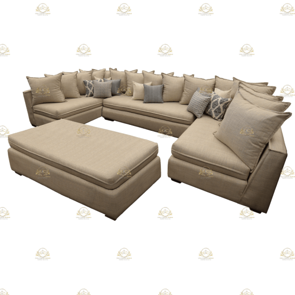 KENDRA U-Shape Sofa / Elegant Sectional Lounge / Sophisticated Family Couch