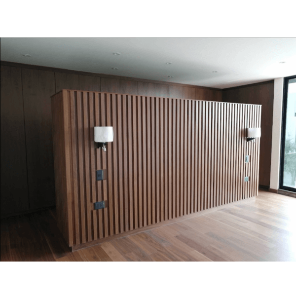 Contemporary Slatted Cabinet / Wooden Textured Design / Ambient Furniture