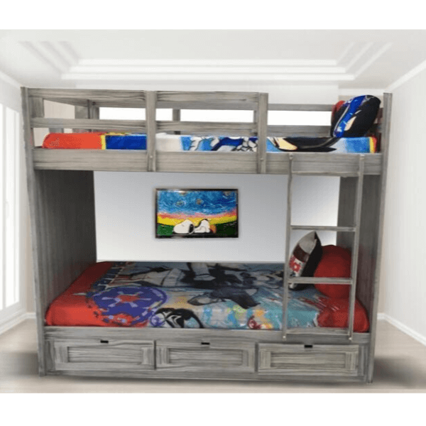 Single Nadia Bunk Bed Without Ladder /  Bunked Beds / Twin Over Twin Bed / Stacked Beds / Loft Bed