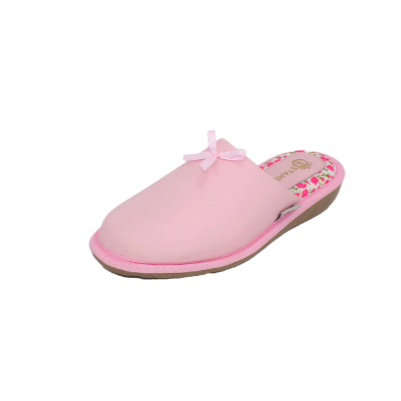 Women's Genuine Leather Slippers, STAHL Pink color