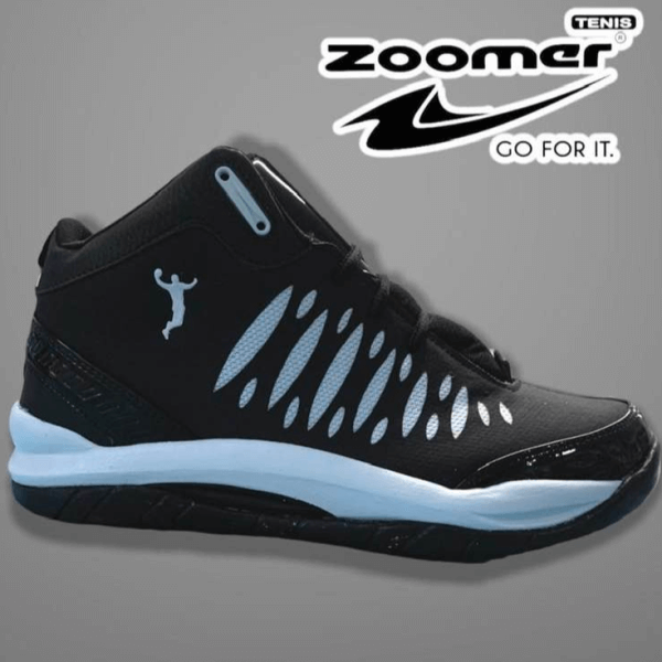Zoomer Casual, Training Shoes Black and Blue Sneakers / Dunk Kicks / B-Ball Boots