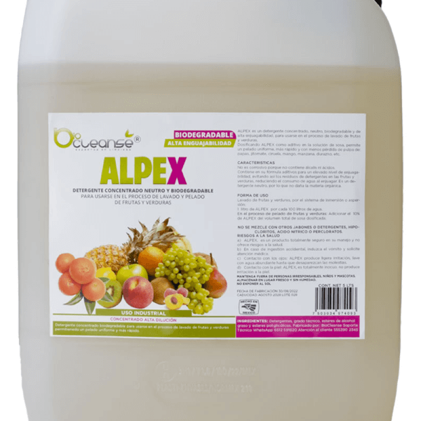 ALPEX | Neutral Industrial Detergent for Fruit and Vegetable Washing