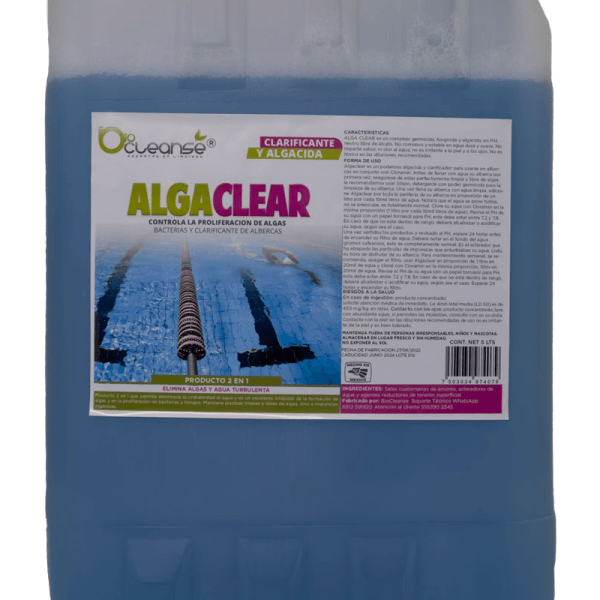 ALGACLEAR | Water Clarifier and Algaecide for Pools.