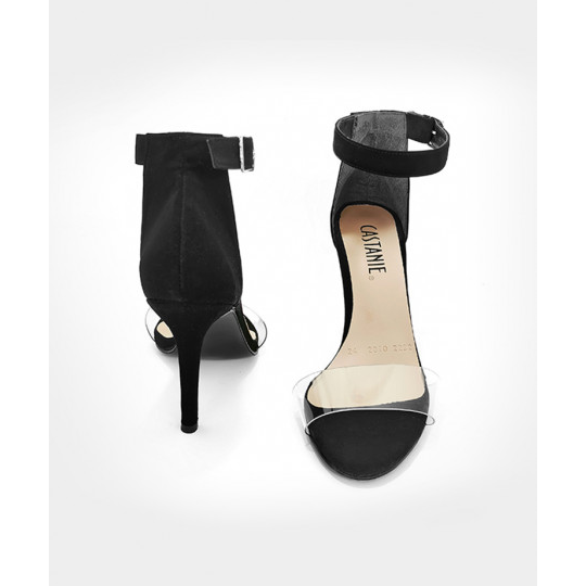 Black Sneakers With Transparent Strip / Trendy Ladies' Shoes / Sophisticated Women's Footwear