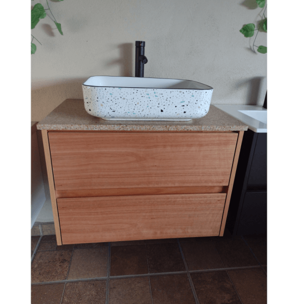 Dotted Marble Top Bathroom Sink /  Bathroom Sink  Under-Sink Cabinet / Bathroom Vanity