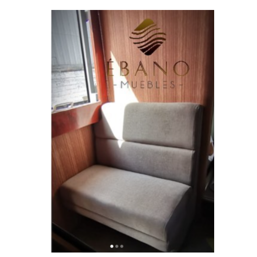 Gray Soft Diner Booth Sofa / Cozy Booth Seating / Compact Lounge Chair
