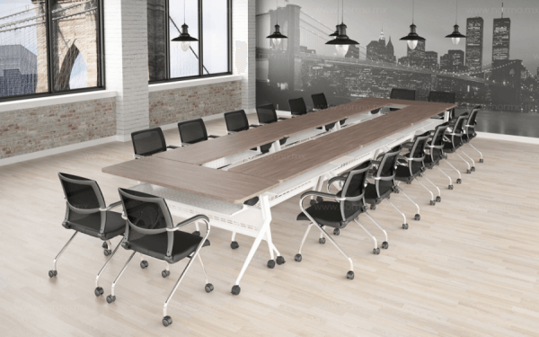 16-Person Seater Modern Mobile Table for Conferences and Meetings / Tailor-Made Conference Tables