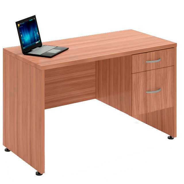 Small Wooden Desk For Computers with 2 Drawers / Space-Saving Workspace / Mini Desk Solution