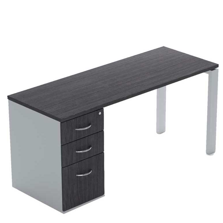 Compact Computer Desk, with 3 Drawer Lock Option  / Secretary Desk / Minimalist Desktop