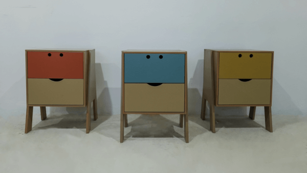 Smiley Face Bedside Table / Playful Kids' Nightstand / Cheerful Bedroom Organizer