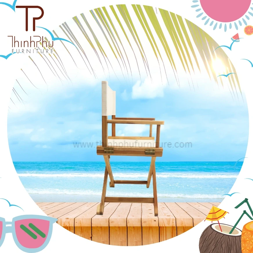 Portable Bar furniture director chair wooden folding Eco-friendly Carton style Vietnam Supplier