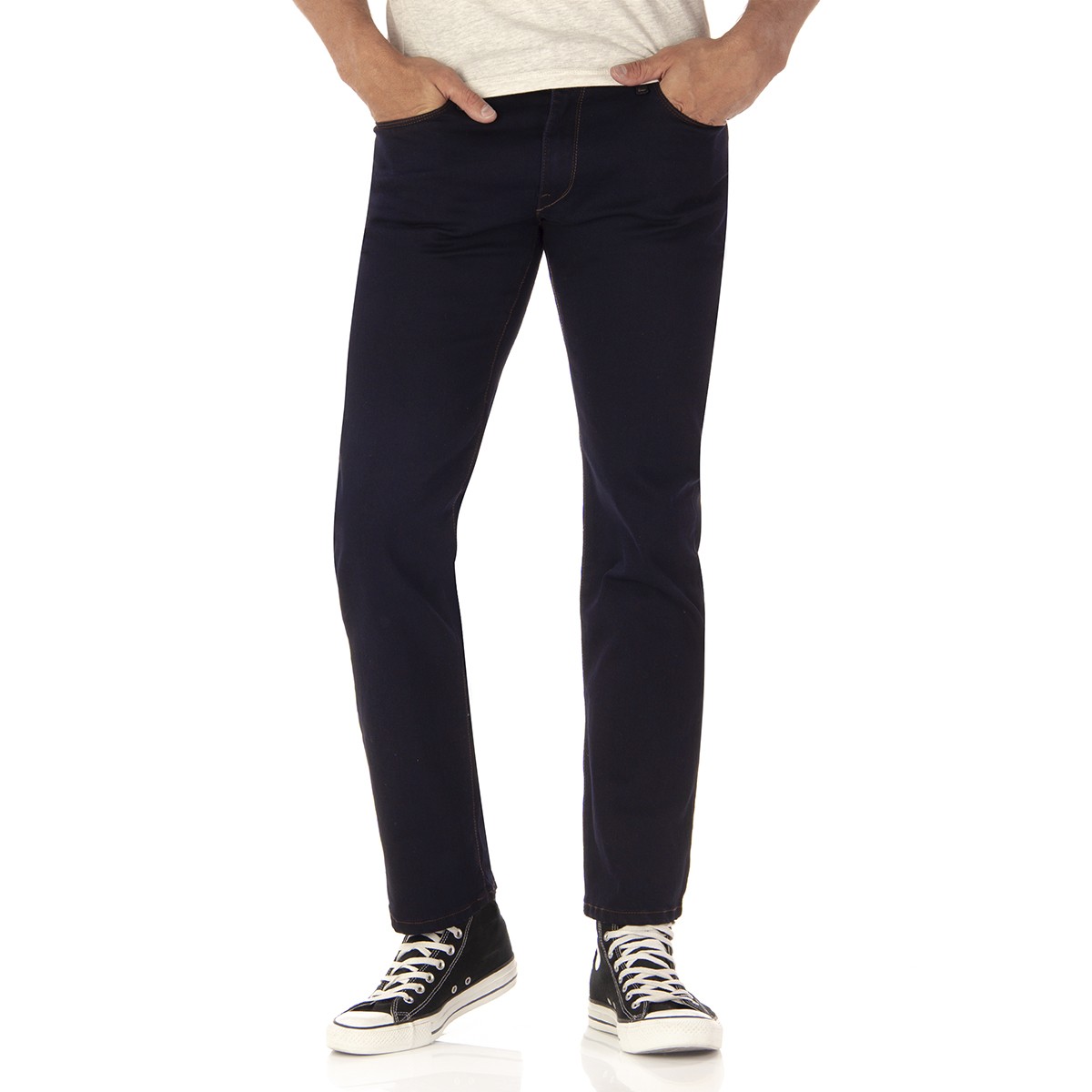 Mens Jeans Crotch 1804 Silver Plate Regular Slim Fit