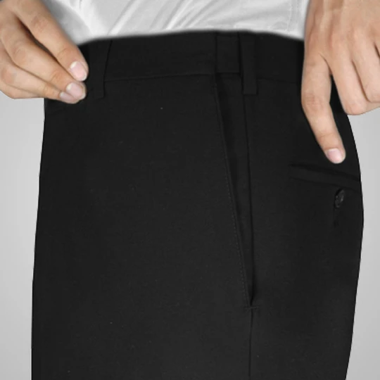 Men's dress pant with expandable waist band