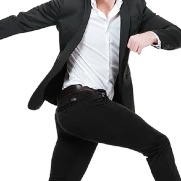 Men's dress pant with expandable waist band