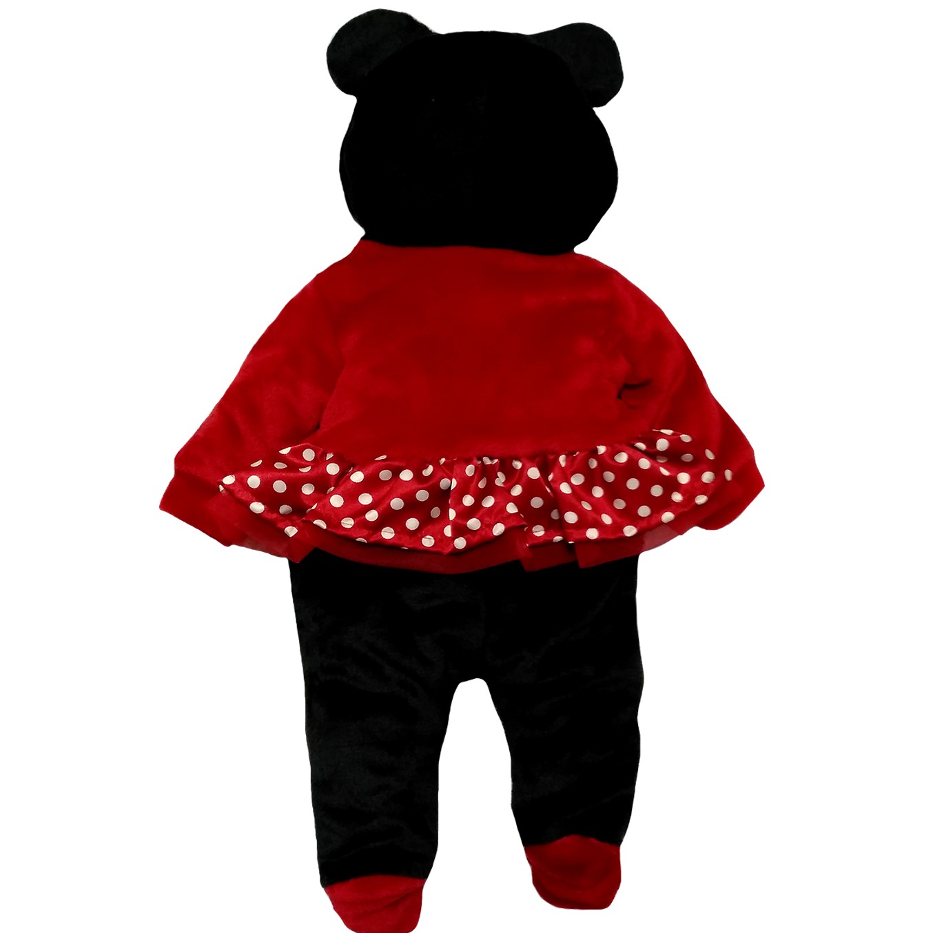 Basic Embroidered Minnie Baby Bodysuit In Red