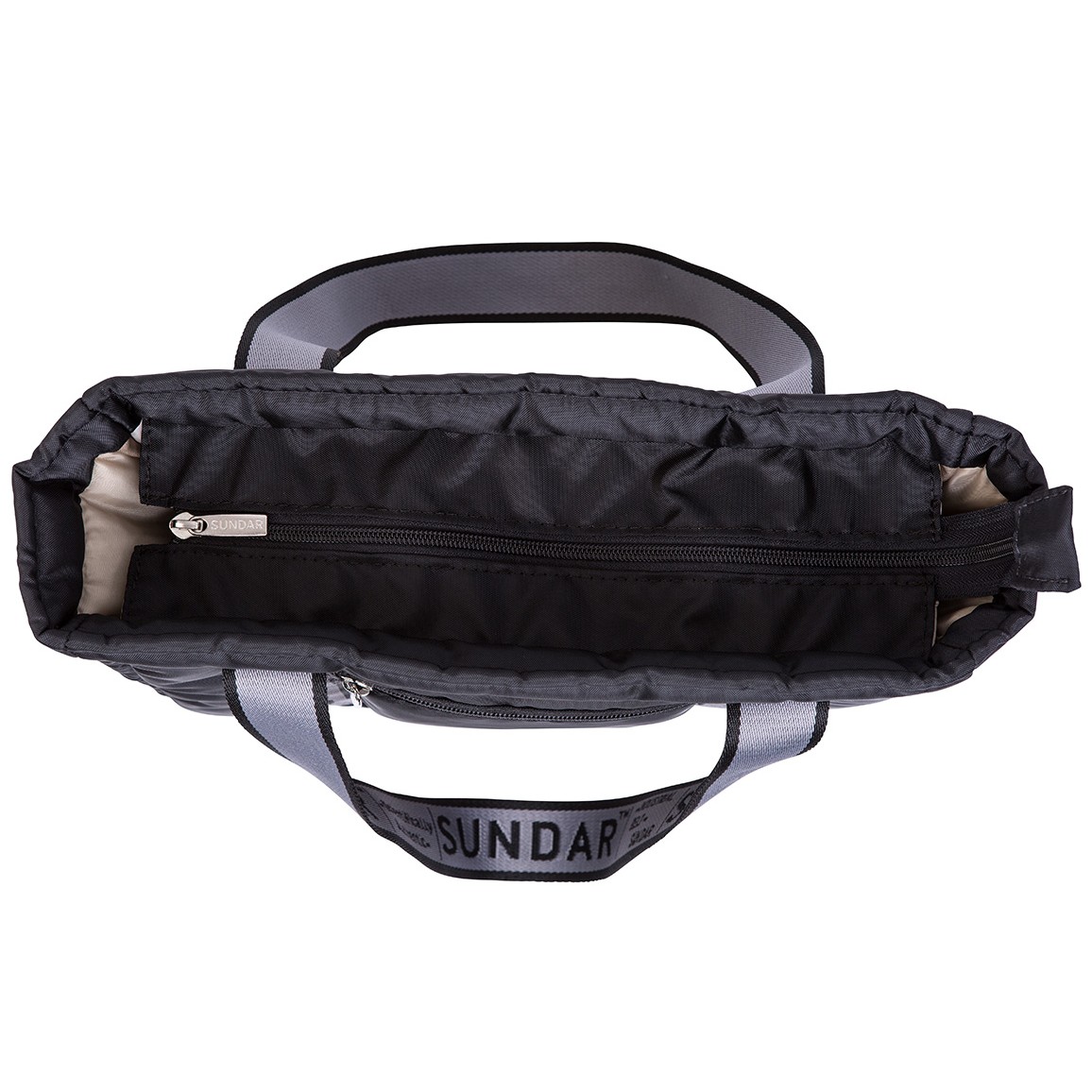 Black Basica 2020 Shoulder Bag with Black and Grey Strap