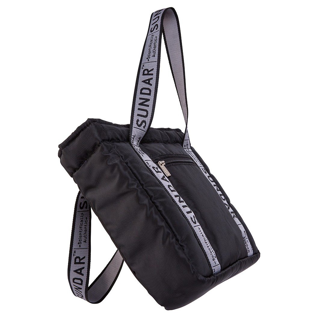 Black Basica 2020 Shoulder Bag with Black and Grey Strap