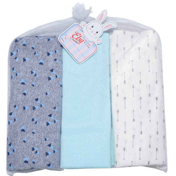 Pack Of 3 Rib Baby Sheets Brand ELSY