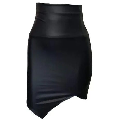 Asymmetric Vinyl Skirt