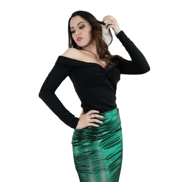 Metallic Mini Skirt