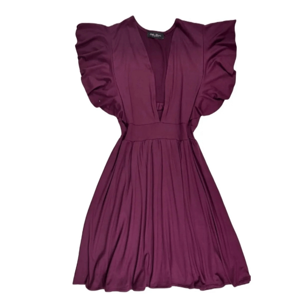 Ruffled V Neck Dress