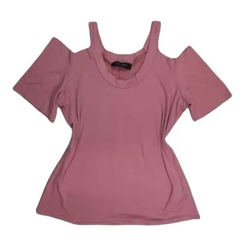 Short Sleeve Slit Shoulder Blouse